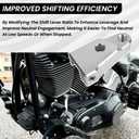 Motorcycle EZ Shift Neutral Gear Assist Compatible with 2000-2017 Harley Touring Twin Cam Road Glide, Road King, Street Glide, Electra Glide, Dyna and Softail Easy Auxiliary Bracket Mount (Silver)