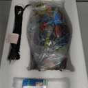 Tiffany Style Owl Table Lamp, Hand-Painted Vintage Resin Animal Desk Lamp, Colorful Owl Nightstand Light for Bedroom, Living Room, Nursery, Office, Unique Gift Idea for Mom, Women, Her