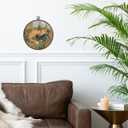 Giosve Vintage Fox Round Wall Art Canvas Framed Poster, Farmhouse Rustic Cottagecore Fox Woodland Animals Hanging Wall Sculptures for Home Bedroom Living Room Decor, 10x10 Inch