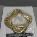 FJS Abstract Art Statues for Home Decor, White 4 Pointed Star Sculpture, 10.8" H Modern Coffee Table Bookshelf Decor Accents, Decorations for Living Room Dining Room Office Hotel (Gold)