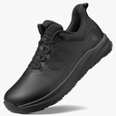 NINGO Non Slip Work Shoes for Men, Waterproof and Oil Slip Resistant Shoes, Comfortable Slip On Design, Lightweight and Breathable, Black Wide Toe Box Food Service Sneakers for Kitchen, Restaurant 11