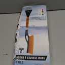 EcoNour 27" Car Snow Brush and Ice Scrapers for Car Windshield (2 Pack) | Scratch Free Bristle Head Snow Brush & Tough Window Snow Scraper with Aluminium Body | Snow Removal Winter Car Accessories (Blue & Orange)