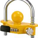 IZTOSS Adjustable Heavy-Duty Trailer Hitch Lock - Safety Ball Hitch Lock for 1-7/8", 2", and 2-5/16" Ball Hitches - Combination Padlock for Enhanced Security and Anti-Theft