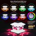 Solar Post Cap Lights 4x4 Post Solar Lights Outdoor 20 Lumens, 6 Pack