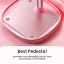 LISEN Pink Vanity Girls Room Decor Kitchen Decor Accessories, Cute Pink Phone Stand Bathroom Essentials Decor Desk Accessories for iPad mini Gift Mothers Day Birthday Decorations 4-10 in