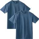 American Apparel Unisex-Adult Heavyweight Cotton T-Shirt, Style G1301/G1301gd, Multipack (Small, Faded Navy (2-pack), Small)