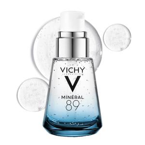Vichy Mineral 89 Booster, Pure Hyaluronic Acid Serum for Face with Volcanic Mineral Water for Skin Barrier Repair, Plumps & Hydrates, Lightweight Moisturizing Gel, Oil-Free, Non-Sticky (1.01 Fl Oz (Pack of 1))