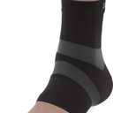 Copper Fit Pro Series Unisex Ankle Compression Sleeve (Large, Black with Copper Trim)