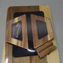 Acacia Wood Couch Arm Tray with 360Phone Holder,Folding Sofa Armrest Tray,Couch Arm Table Clip-On Couch Desk for Drinks,Snacks,Phone,Remote Control