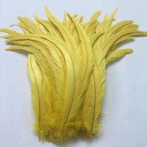 Sowder Yellow Rooster Coque Tail Feathers 12-14inch Lengh Pack of 20