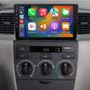 for Toyota Corolla 2003 2004 2005 2006 2007 2008 Radio with Wireless Carplay Android Auto, KuTaiTai 9" Touch Screen Car Stereo for Corolla with in-Dash WiFi, GPS, BT, FM, SWC, Backup Camera - 2+32GB