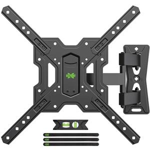 USX MOUNT UL Listed Full Motion TV Mount, Swivel Articulating Tilt TV Wall Mount for 26-65 Inch LED, 4K, Wall Mount Bracket with VESA 400x400mm Up to 77lbs, Perfect Center Design -XMM006-1