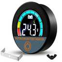 Battery Monitor Voltage Meter DC 12V 24V 48V 60V 72V 84V Waterproof Digital Indicator Round Golf Cart Battery Meter Embedded LCD Display Voltage Gauge for Golf Cart Motorcycle Car Truck (1)