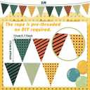 Lewtemi 3 Pcs Retirement Party Decoration 49 ft Colorful Vintage Pennant Banner Flags Vintage Birthday Party Decor Pennant Triangle Banner Hanging Decoration for Office Retired Farewell Decor