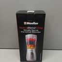 Mueller Smoothie Blender for Smoothies - Personal Blender for Shakes, Frozen Drinks, Baby Food & More, 15oz Travel Cup and Lid, Durable Stainless Steel Blades for Powerful Blending Performance, White