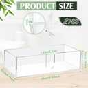 Mumufy 2 Pcs Paper Napkins Holder Fold Paper Towel Dispenser Height 2.75 Inch Acrylic Multifold Towel Dispenser for Guest Z Fold Disposable Countertop Holder Small Size(Clear)
