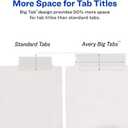 3 x Avery Durable Plastic 8-Tab Insertable Big Tab Dividers for 3 Ring Binders, Clear, 1 Set (11836)