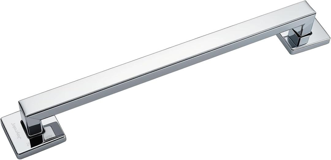 Joyrain ADA Square Grab Bar 16/24/32 Inch - 500lb Capacity Safety Rail for Elderly, Non-Slip Bathroom Handle (Chrome, 24 inch)