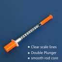 U-100 0.5cc/mL Syringes with 31G 5/16 inch (8mm) Needles Scientific Lab,Individual Package Pack of 100