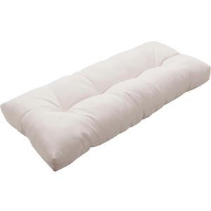 Magpie Fabrics Indoor Outdoor Bench Cushion 42"x18", Non-Slip Tufted Water Resistant Long Seat Pads, Patio Loveseat Cushion for Window, Garden, Swing, Settee - Cream Beige