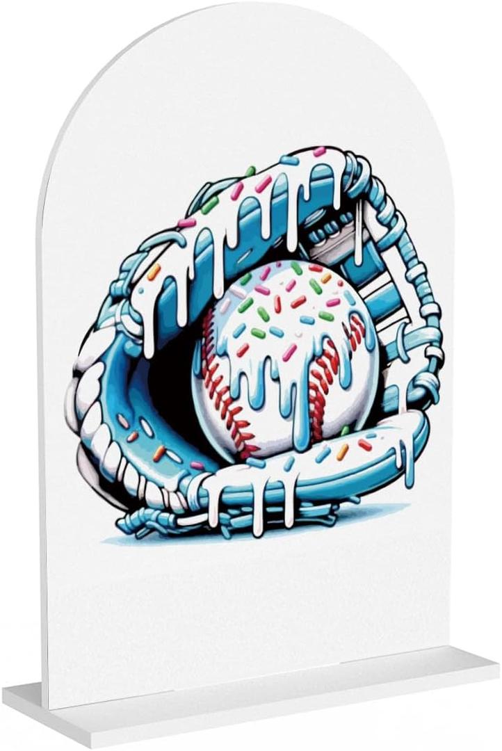 Softball Party Decorations Softball Games Day Decor for Home Table Softballs Gifts Idea for Mother Mom Softballs Club Acrylic Sign Decor 7 x 5 inches (Acrylic1006)