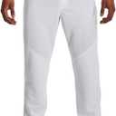 Under Armour Men's Utility Baseball Straight Leg Pant Pipe 22 (Large, (100) White / / Black)