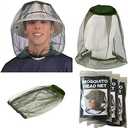 Mosquito Head Mesh Nets Gnat Face Netting Protecting Net for Any Outdoor Activities, Works Over Most Hats Comes