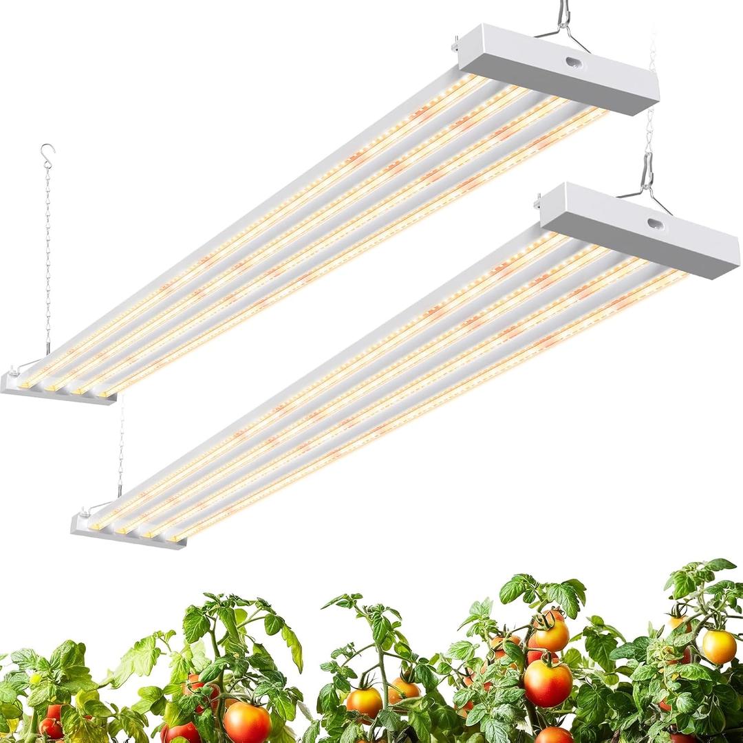 Barrina TX-L84 4FT Grow Light, 168W (2 x 84W), 4 LED Panels Wider Coverage, Full Spectrum with 730nm IR LEDs, High PPFD, Linkable, Hanging for Plant Light Indoor, Seeding, Vegetable, Flowers, 2 Packs (3000k+6500k+660nm)