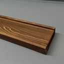 Fun Memories Picture Ledge Shelf for Wall, 36 inch Pine Wood Nursery Book Shelves Set of 2- Wall Book Shelves for Kids Room, Home Decor - Kitchen Spice-Carbonized