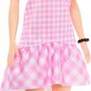 Barbie Fashionistas Doll #224 with Black Wavy Hair, Pink Gingham Dress & Accessories, 65th Anniversary Collectible Toy