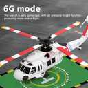 K270 UH60L Remote Controlled Helicopter 2.4Ghz 4CH RC Helicopter Heli Aileronless 6-Axis Gyroscope Air Pressure Hold Optical Flow Position 3-Batteries for Adults Beginners