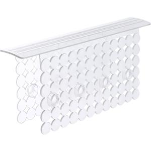 Bligli Plastic Sink Saddle, Sink Divider Mat with Strong Suction Cups, Kitchen Divided Sink Protector Mat for Glassware Dishes, Easy to Clean and No Smell, 9.5" x 12", Clear