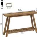 47.2" Farmhouse Console Table with 2-Tier Open Storage