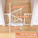 Baby Gate No Drilling, 29"-40" Auto Close Dog Gate Indoor for Doorways & Stairs, Pressure Mounted Adjustable Pet Gate, Easy Walk Through Child Gate for Children & Pets Stroller Friendly, White