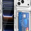 Jelanry Clear Wallet Case for iPhone 17 Pro Max 5G 6.9-inch Credit Card/ID Holder Phone Cases, Anti-Yellow/scratch Shockproof Protective Daily Use Protection Hard Back Cover for iPhone 17 Pro Max 2025