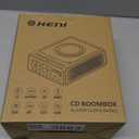 G Keni Elegant CD Player, Alarm Clock Radio with Wireless Charging Station, FM Radio (No AM), Bluetooth Boombox with Remote, MP3/USB Music Player, Snooze & Sleep Timer CD Players for Home, AC Powered (Clear White)