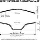 RUTU 7/8" Dirt bike Handlebars with Foam Pad - Motorcycle Handlebars Compatible with CRF YZF KXF, KLX, RMZ, DRZ Pit Dirt Bikes, ATVs, Quad - 6061-T6 Aluminum Handlebar with Heat Treatment HRC16 Black
