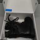 DREAM PAIRS Girl's Mid Calf Combat Ankle Lace up Boots, 11 Little Kid Black