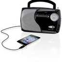 Weather X WR282B Portable NOAA Weather Band and AM/FM Radio - Black