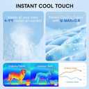 LINENLUX Dog Cooling Mat, Self Cooling Non-Slip Breathable Pad Q-Max > 0.5 | Light blue 40x60 inches self cooling pet pad for dogs, washable and portable for floor or crate