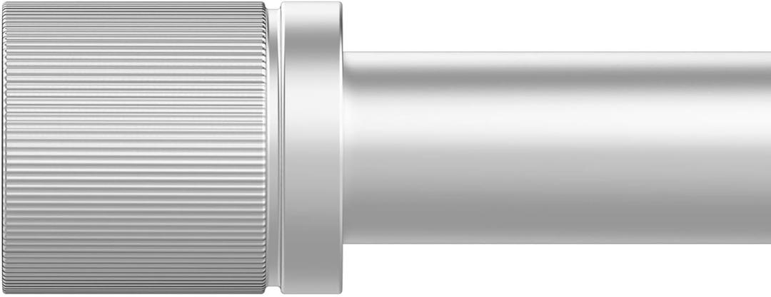 Silver Curtain Rods for Windows 48 to 84:Modern Decorative Curtain Rod for Bedroom Living Room,Heavy Duty Adjustable Telescoping Single Drapery Pole Set Easy Install,Antique Silver Iron 36-88"