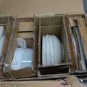 Stoneware dinnerware set 4 persons 16 pcs  Modern style plates and bowls set ceramic  Dishwasher, microwave and scratch resistant  Bowl and plate set  Dinner service Pure Living beige & light blue