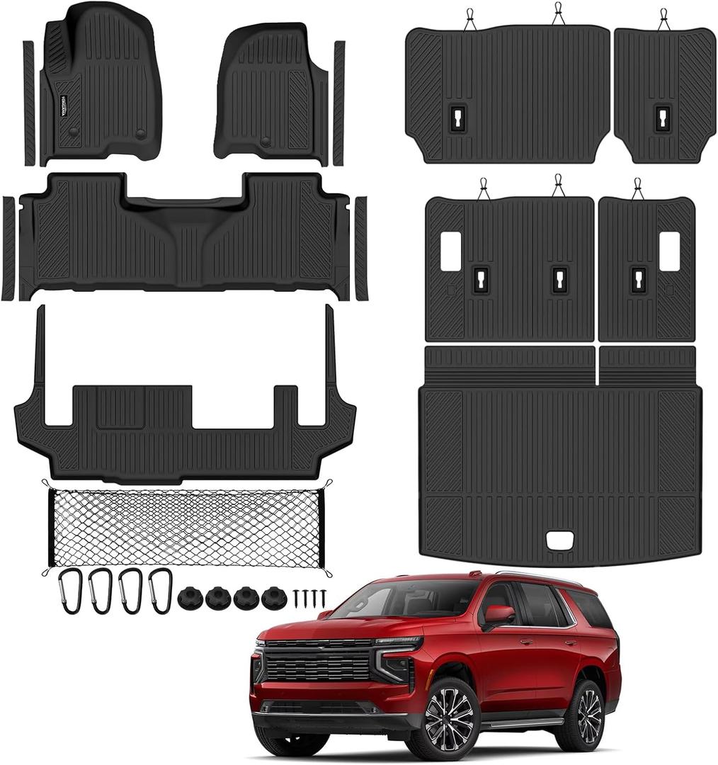 Floor Mat Set for 2025 2026 Chevy Suburban/GMC Yukon XL 8 Seats