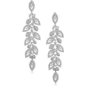 SWEETV Wedding Bridal Chandelier Earrings, Crystal Rhinestone Drop Dangle Earrings for Women Brides
