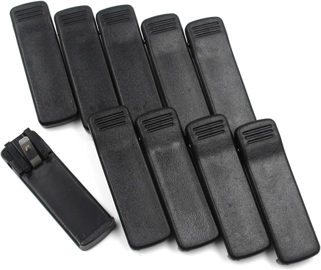 (10-Pack) HLN8255 Belt Clip for Motorola CP200 CP200D CP140 CP150 CP180 CP040 GP3688 EP450 PR400 Two Way Radios PMNN4251 NNTN4497 NNTN4970 NNTN4851 Battery