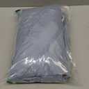 Light Blue Boho Fabric Shower Curtain Tufted Chevron Striped Textured Cloth Curtains for Bathroom, Fog Blue