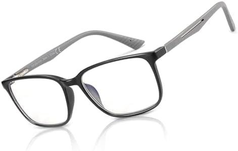 BLUEMOKY Blue Light Reading Glasses for Men，Sport Square Frame Readers, Anti Glare Computer Glasses, +2.5