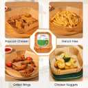 Air Fryer Liners Disposable, 250Pcs Non-stick, 8 Oil-proof Parchment Paper Air Fryer Liners, Wood Pulp, Food Grade for Air Fryer, Frying Pan, Oven, Microwave and Steamer - (Square)
