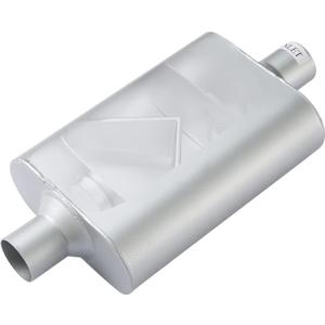Universal Exhaust Muffler with Aggressive Sound, Anti-corrosive Muffler, Chamber Performance Mufflers for Cars, Trucks (center in | center out, 3" center in | 3" center out | overall 18")