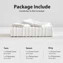 WARMDERN White Boho Duvet Cover Set King Size, Striped Textured Duvet Cover Tufted Bedding Set, 3 Pcs Ultra Soft Washed Microfiber Duvet Cover with Zipper Closure (King, White)